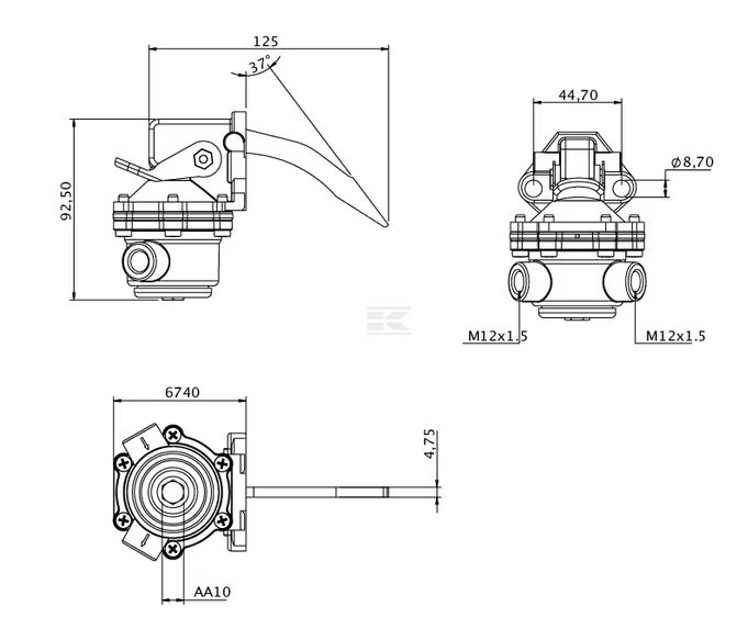 AC PUMPA FIAT FIATAGRI DUGI PIPAK - Slika 4