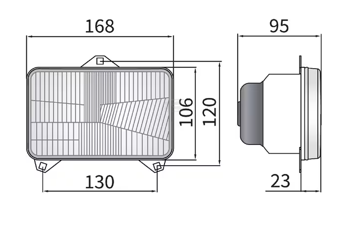FAR PREDNJI 12/24V 168X106MM - Slika 3