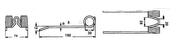 OPRUGA PICK-UP ROLO BALIRKE CLAAS ROLLANT 42 44 46 66 QUADRANT - Slika 2